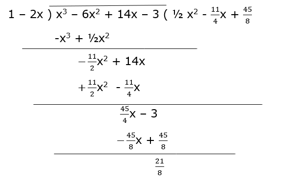 Ex 2 3 Q8 Find The Remainder When P X X 3 6x 2 14x 3 Is Divided By G X 1 2x