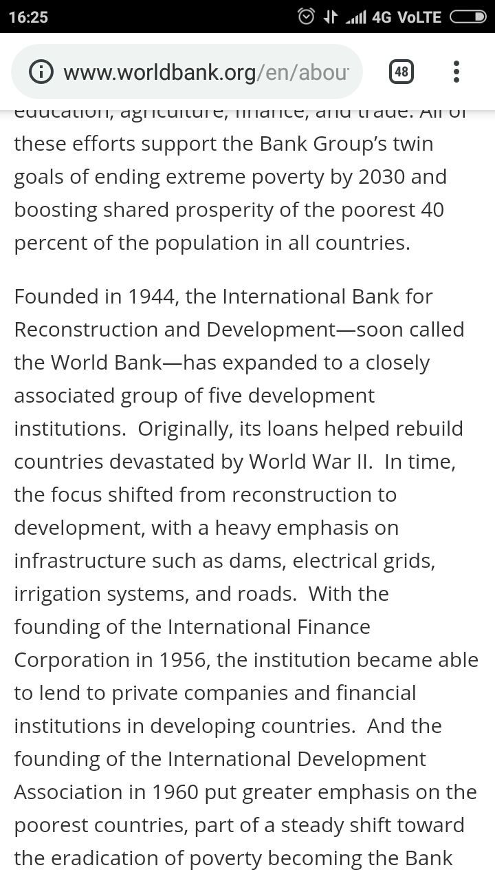 According to wikipedia world bank was formed on 1945 but...