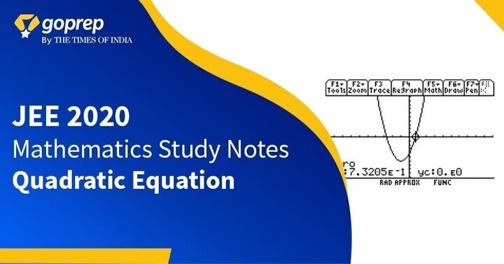 JEE 2020 Mathematics : Quadratic Equation  