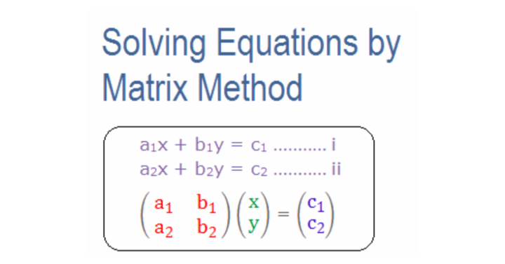 Solution of an Equation by Matrix Method