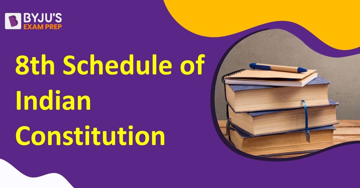 8th Schedule Of Indian Constitution Official Languages UPSC PDF