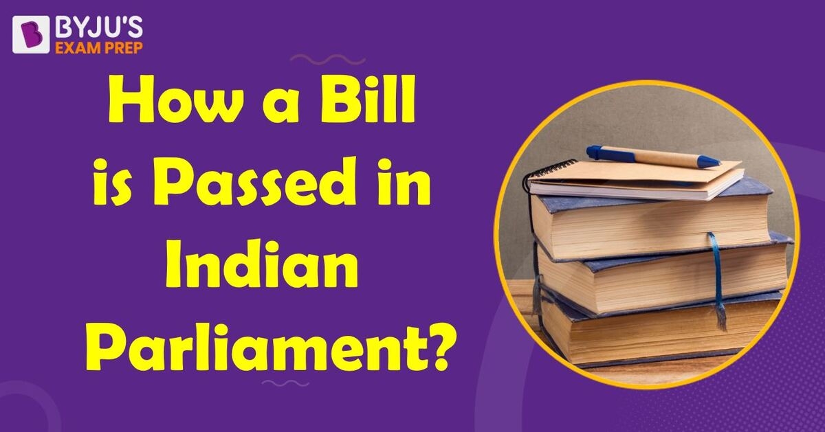 How a Bill is Passed in Indian Parliament Types of Bills