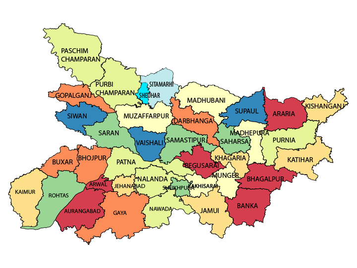 Bihar State District Map Bpsc Exam Geography Of Bihar Study Material: Get Study Notes For Geography  Of Bihar For Bpsc Exam!