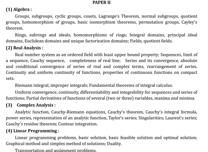 UPSC Maths Optional Syllabus: Mathematics Optional Syllabus PDF