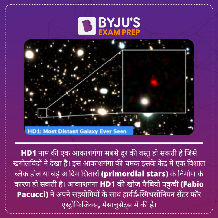 Infographics: आकाशगंगा HD1