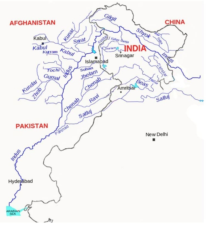 Indus River System Map