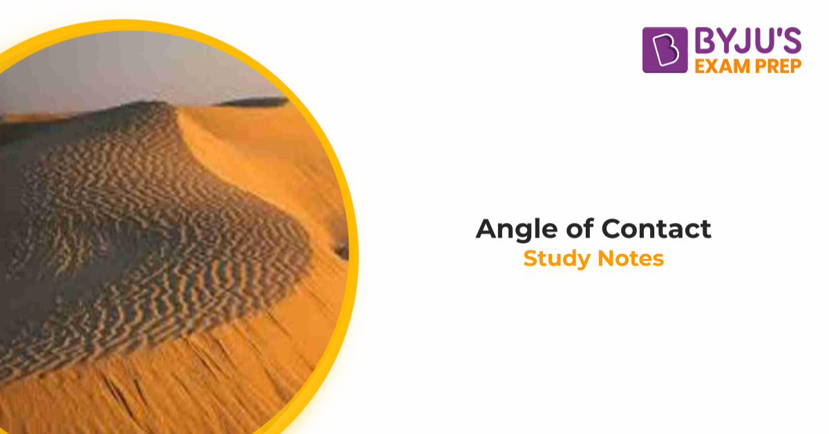 define angle of contact