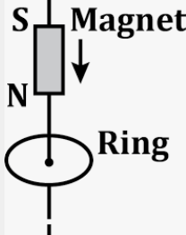 Consider a metal ring kept on a horizontal plane
