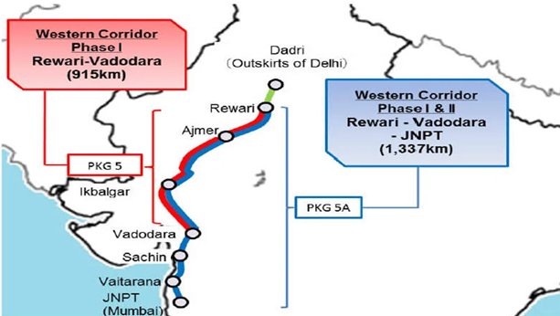 Western Dedicated Freight Corridor Map