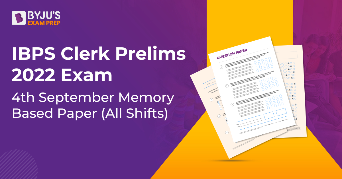 All Shifts IBPS Clerk Memory Based Question Paper September Quant Reasoning