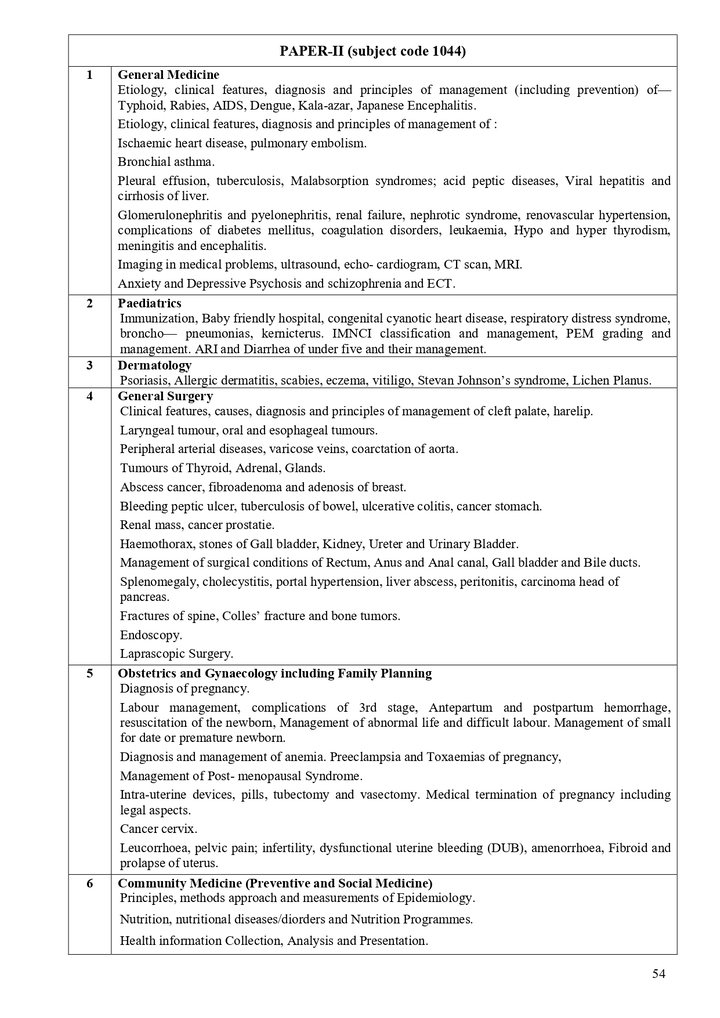 MPSC Medical Science Syllabus 2023 Download Paper 1 2 Syllabus PDF